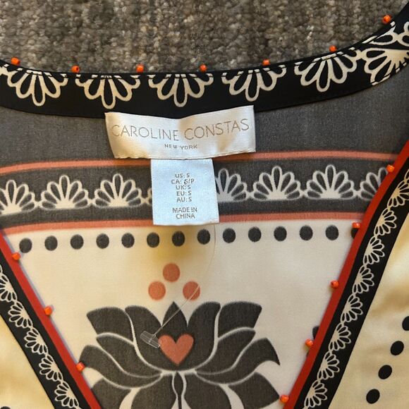 Caroline Constas Scarf Long Sleeve Maxi Dress, NWOT, Size S - Picture 5 of 12